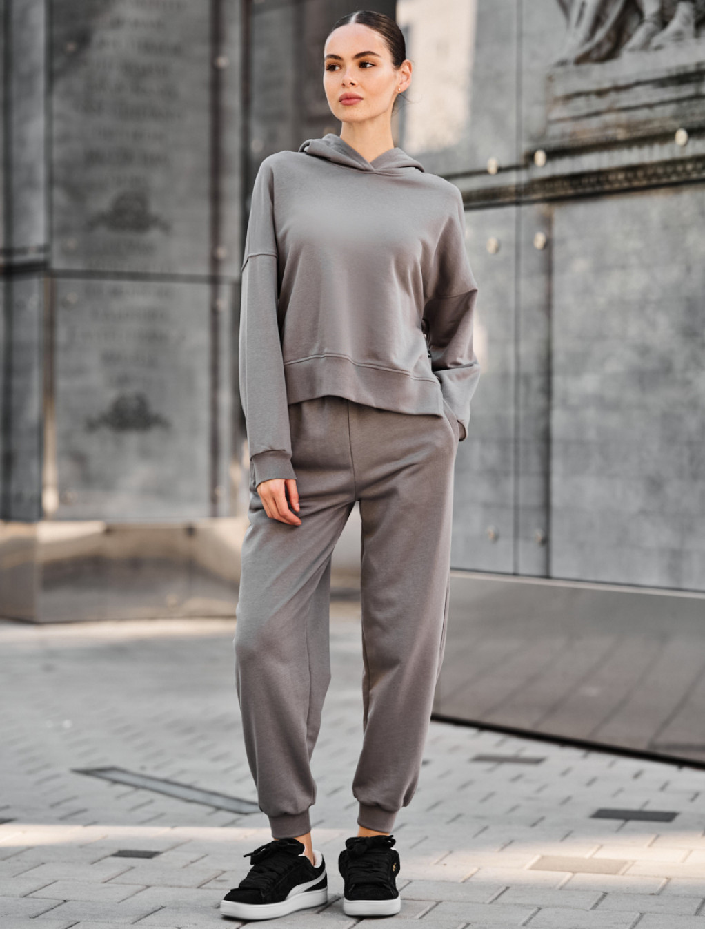 Damski dres sportowy Staff sola gray oversize