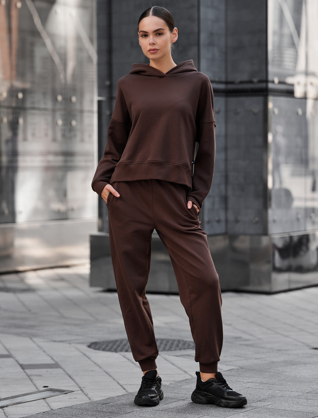 Damski dres Staff sola brown oversize