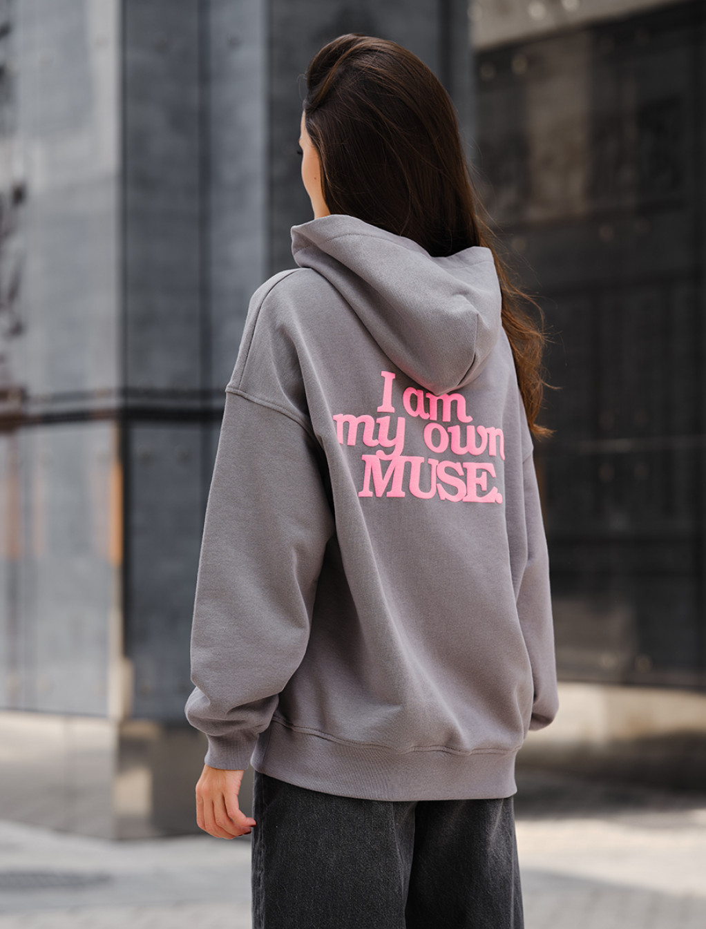 Damska bluza z kapturem Staff re muse oversize