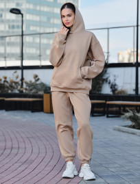 Damski dres Staff dix beige fleece oversize