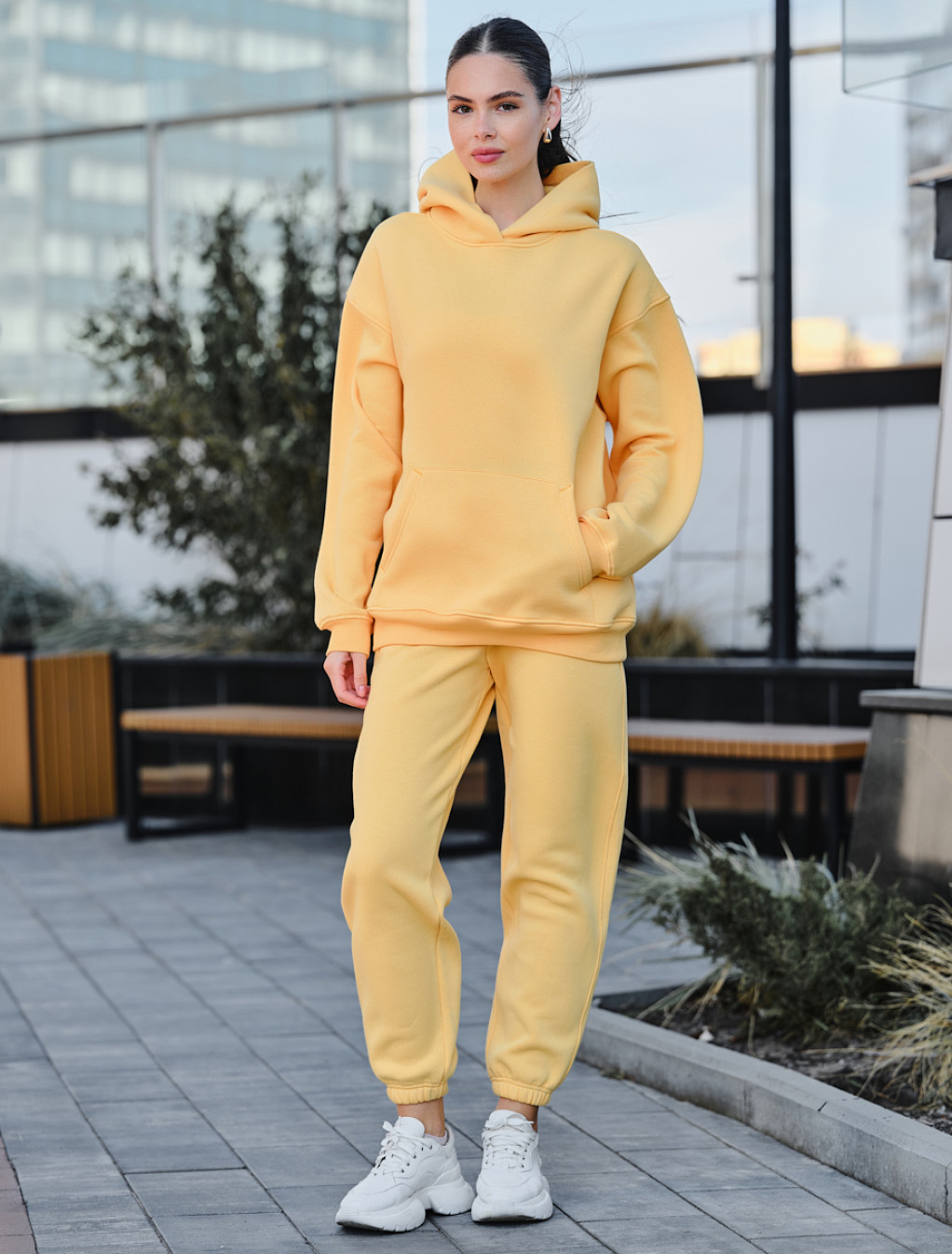 Damski dres  Staff dix yellow fleece oversize