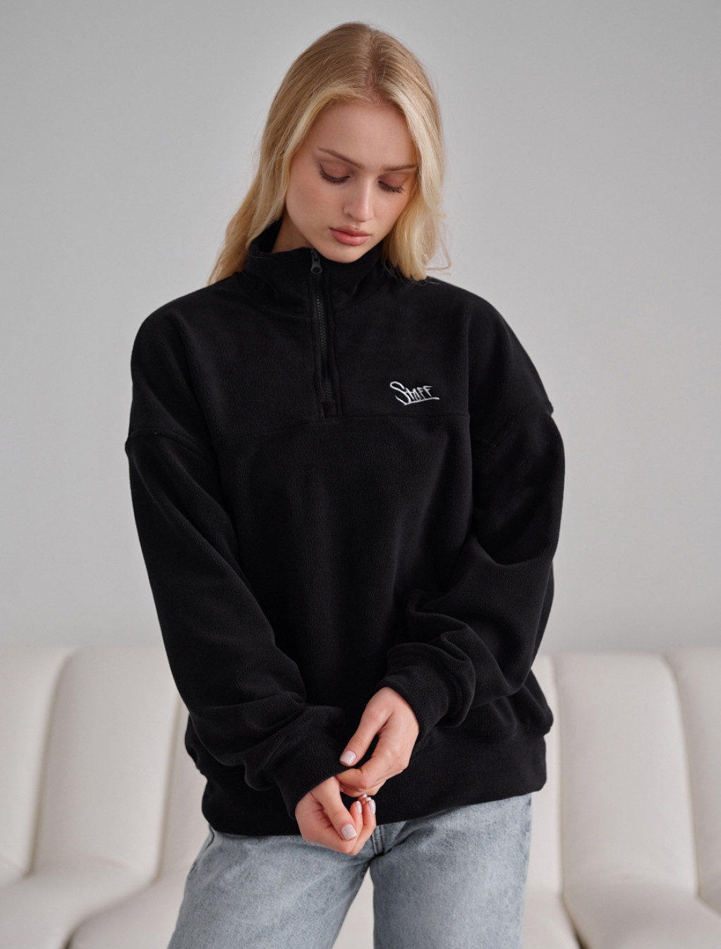 Olimpijka damska Staff di logo oversize fleece