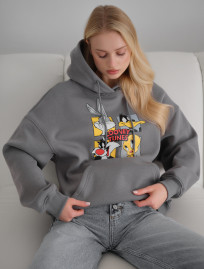 Damska bluza z kapturem Staff tunes oversize fleece