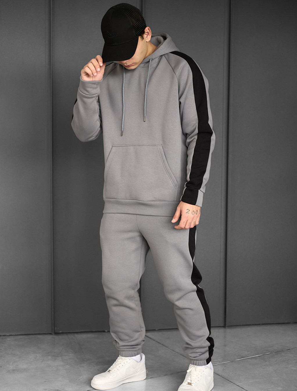 Dres Staff lo gray & black fleece