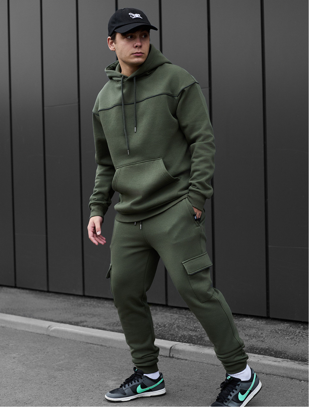 Dres Staff col khaki cargo cant fleece