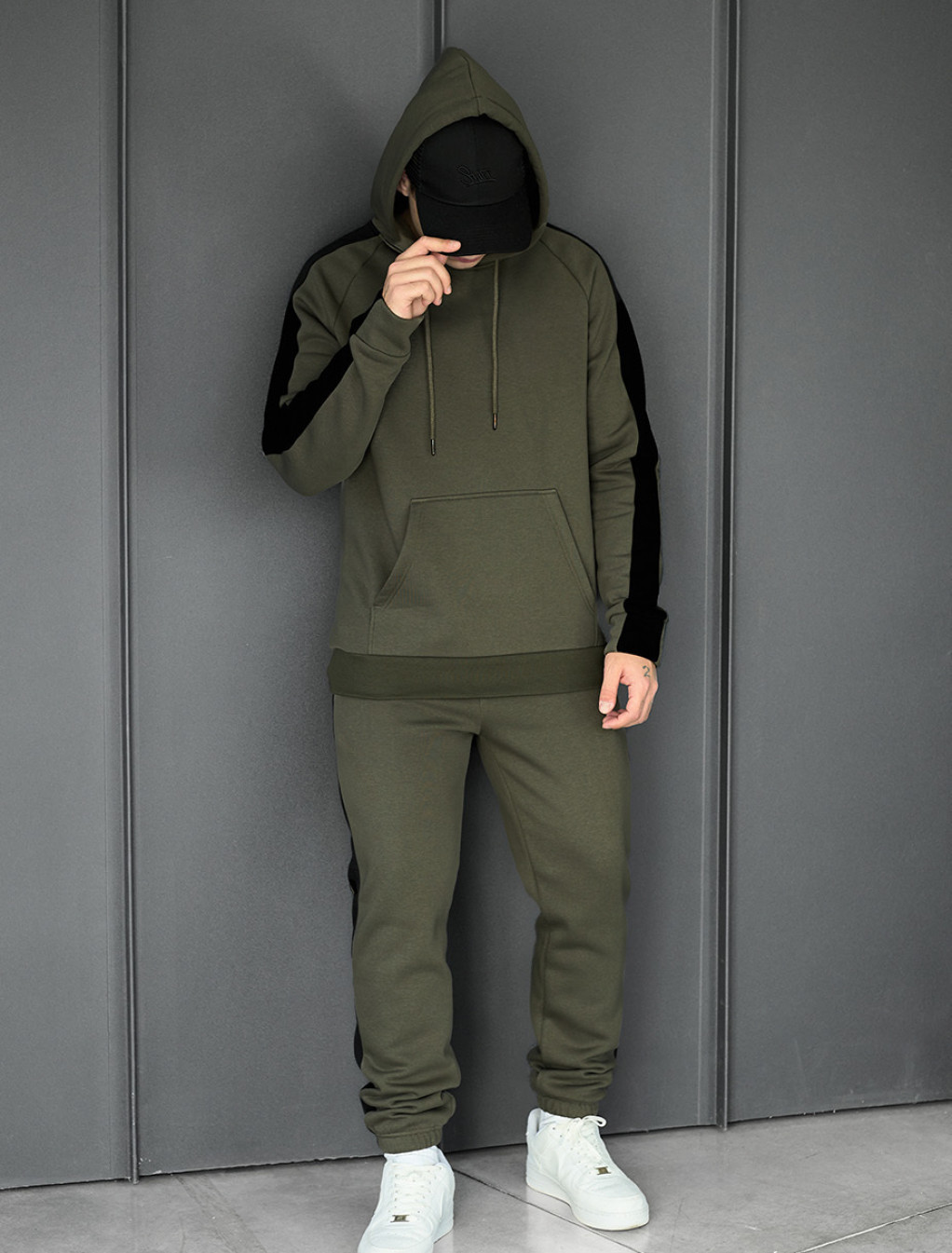 Dres sportowy Staff lo khaki & black fleece