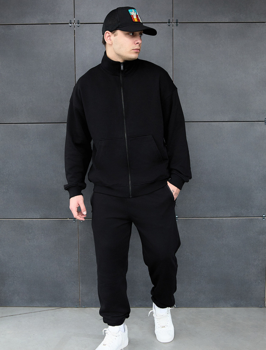 Dres Staff pa zip black oversize