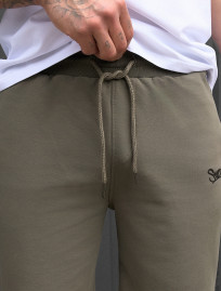 Spodenki Staff dark olive logo