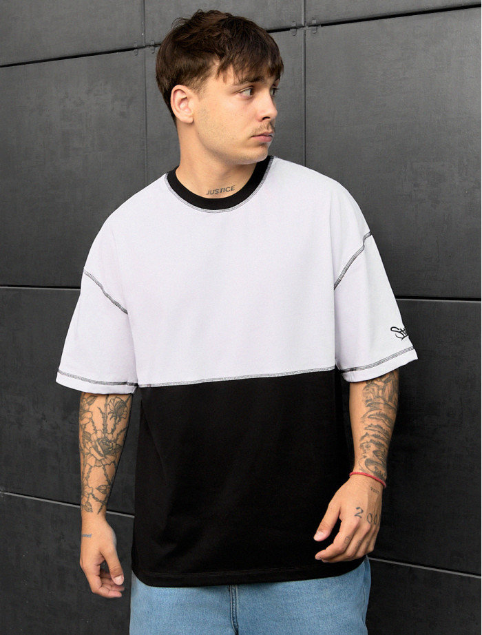 Koszulka Staff bli black & white oversize