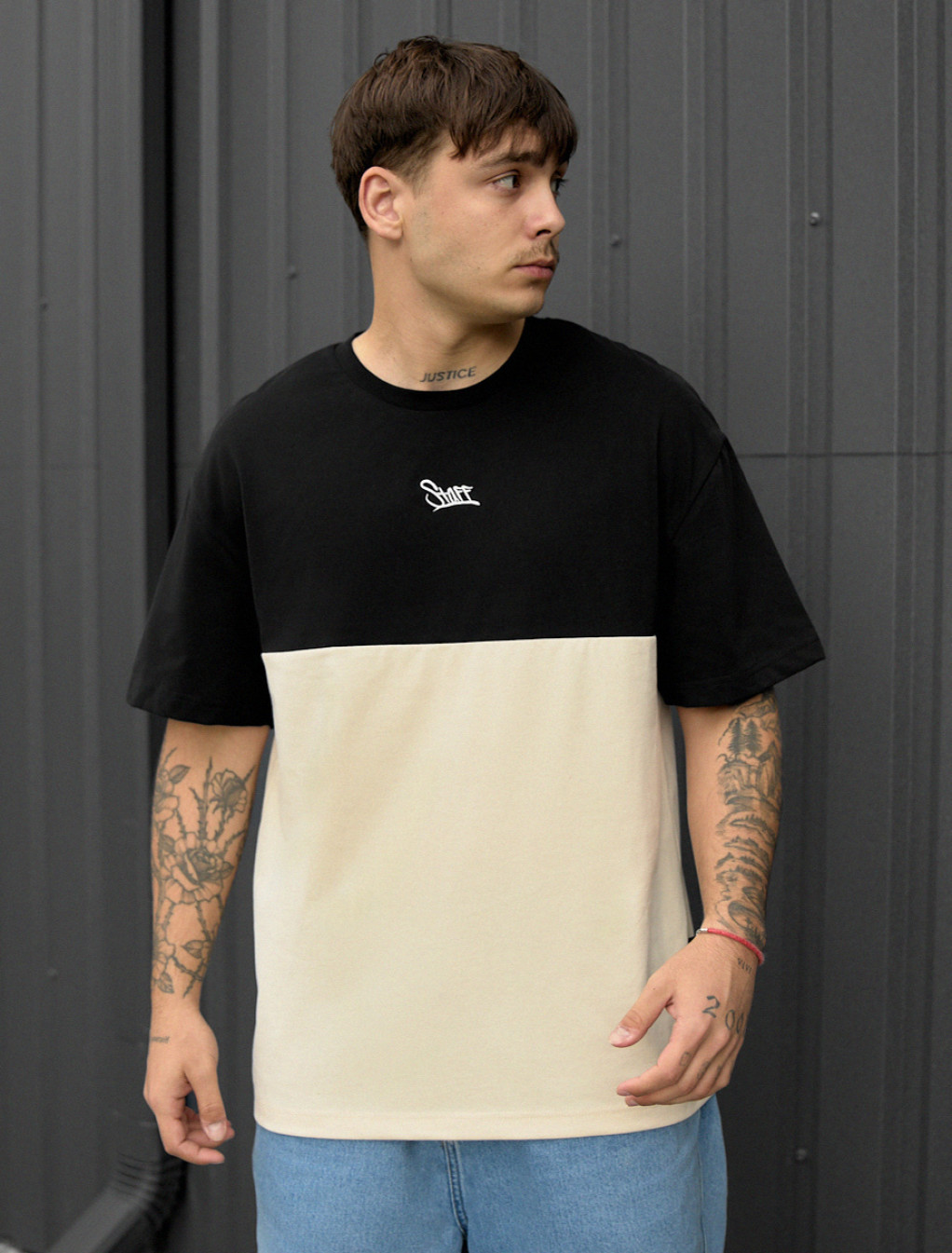 Koszulka Staff black & milk logo oversize