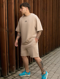 Komplet koszulka + spodenki Staff no beige oversize