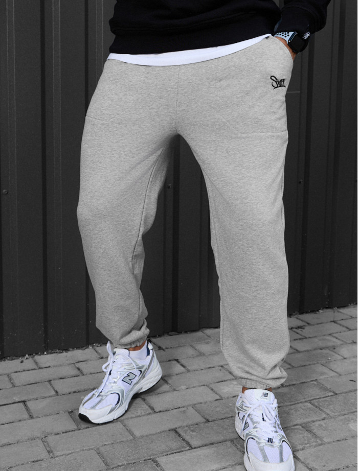 Spodnie dresowe Staff logo gray melange