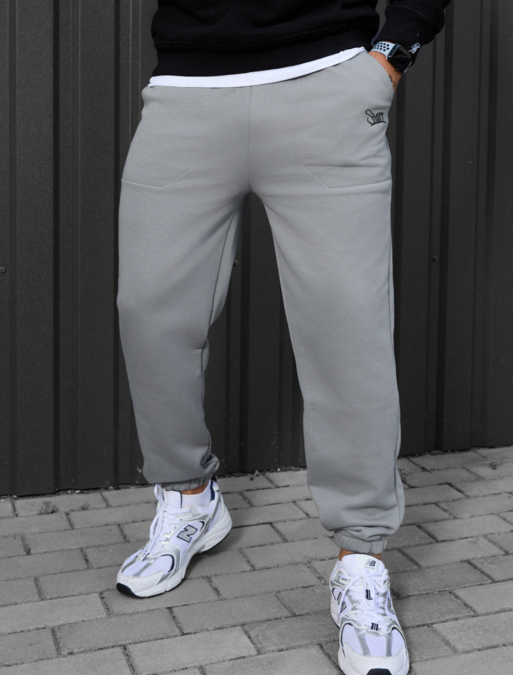 Spodnie dresowe Staff logo light gray