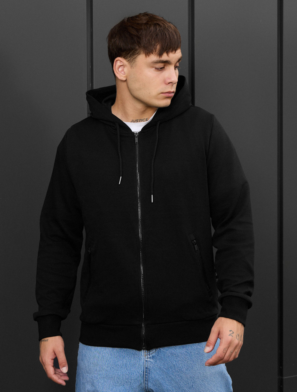 Bluza Staff se black zip