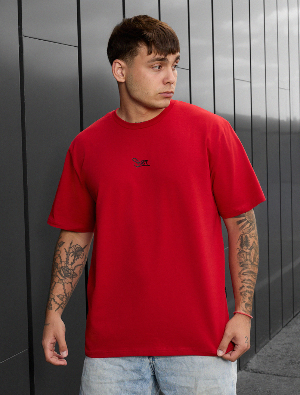 Koszulka Staff red logo reflective