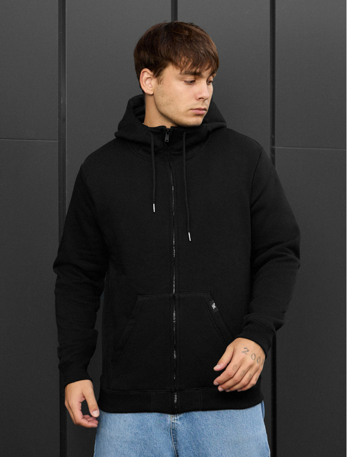 Bluza Staff zip black fleece