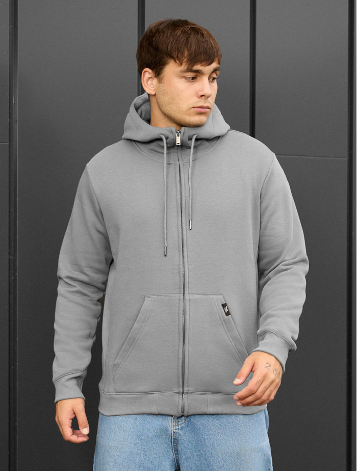 Bluza Staff zip gray fleece