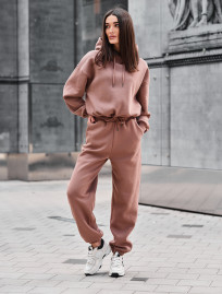 Dres Staff lic brown oversize fleece