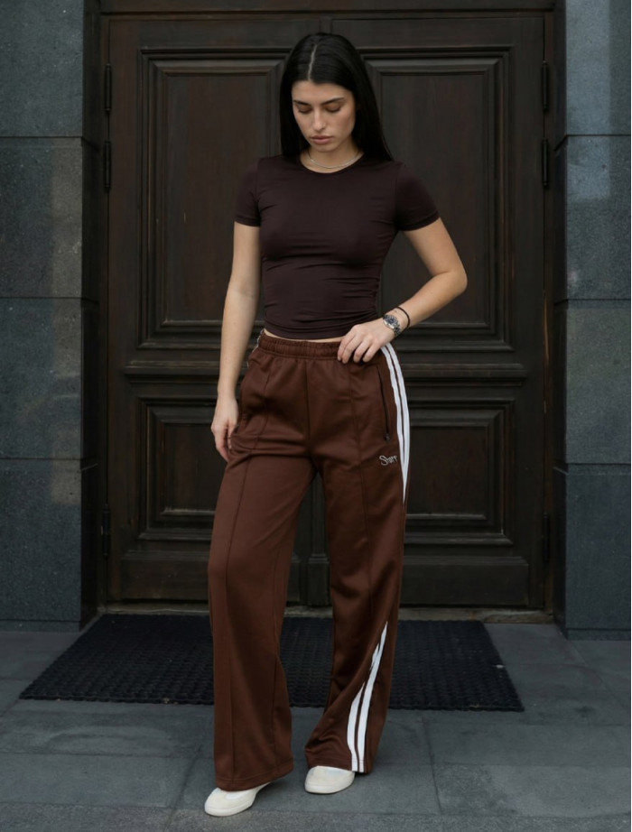 Spodnie Staff pat brown