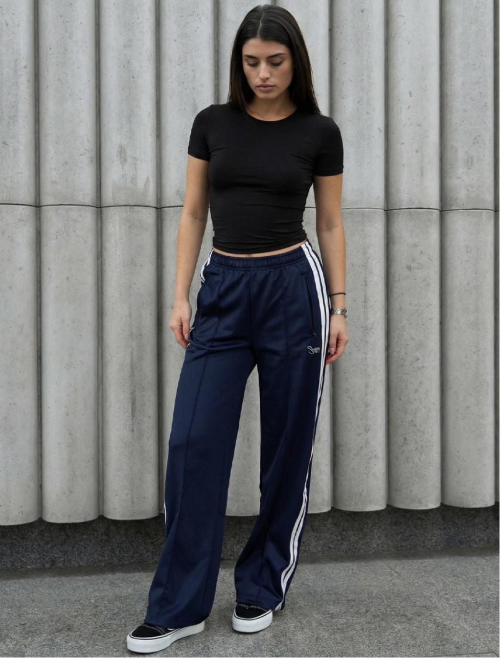 Spodnie Staff pat navy