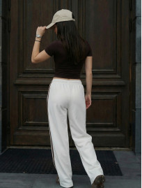 Damskie spodnie dresowe Staff pat white