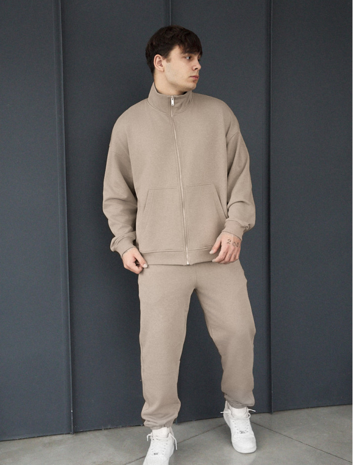 Dres Staff pa zip light brown oversize