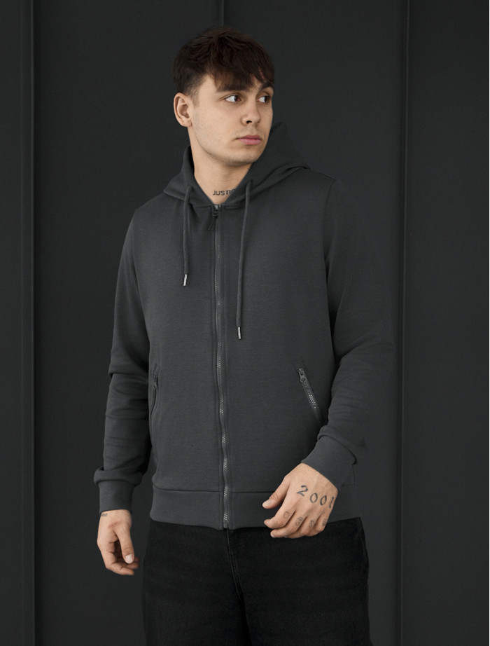 Bluza Staff se dark gray zip