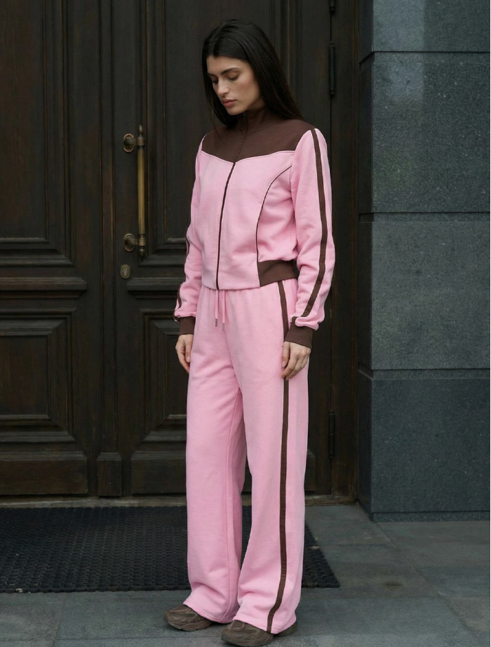 Dres Staff bao pink & brown zip