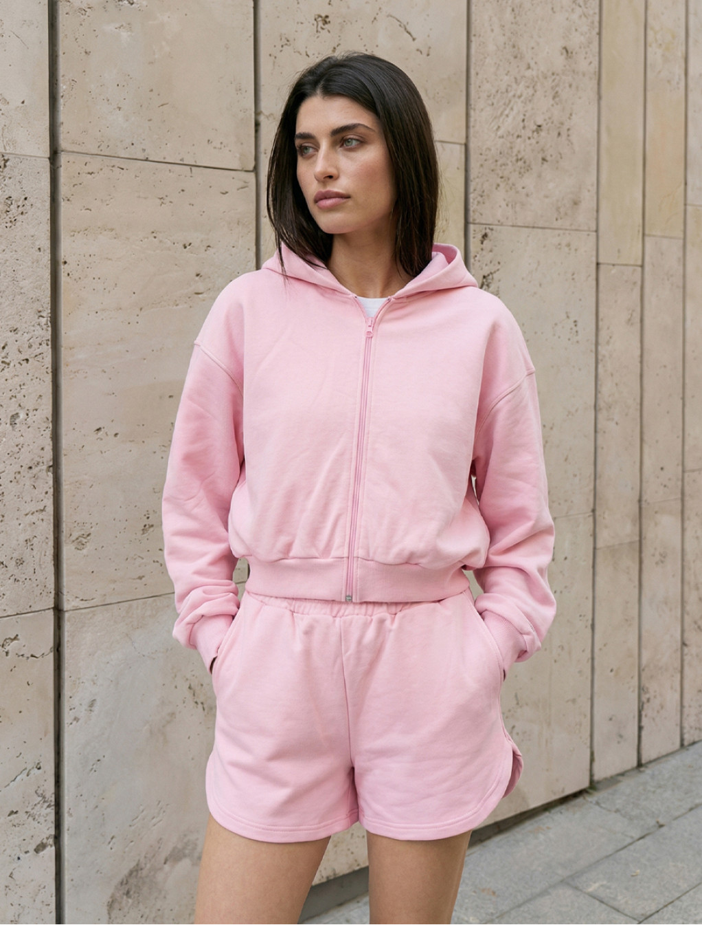 Komplet bluza + spodenki Staff fiz pink