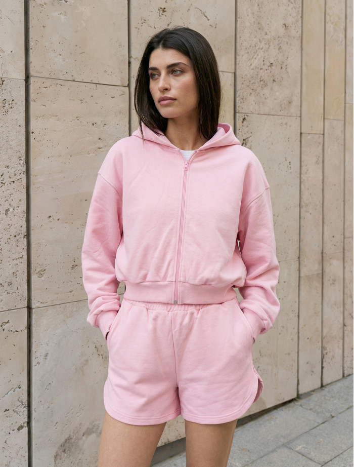 Komplet bluza + spodenki Staff fiz pink
