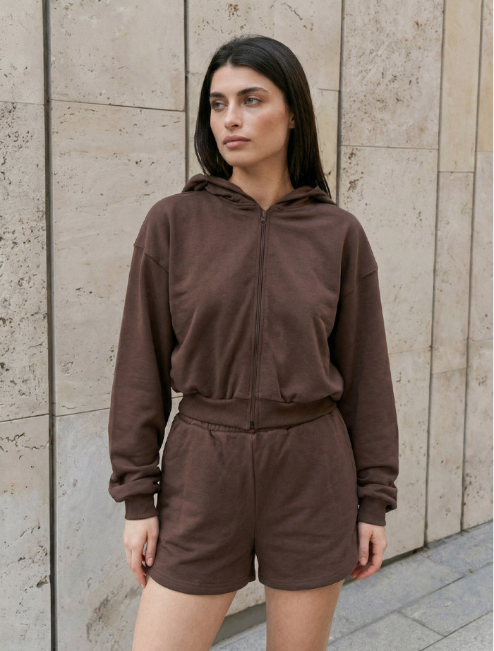 Komplet bluza + spodenki Staff fiz brown