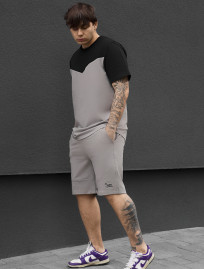 Komplet koszulka + spodenki Staff ko black & gray