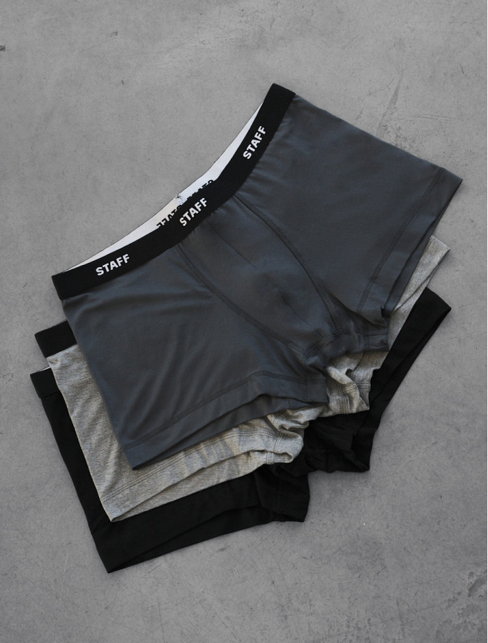 Majtki Staff black/gray melange/dark gray