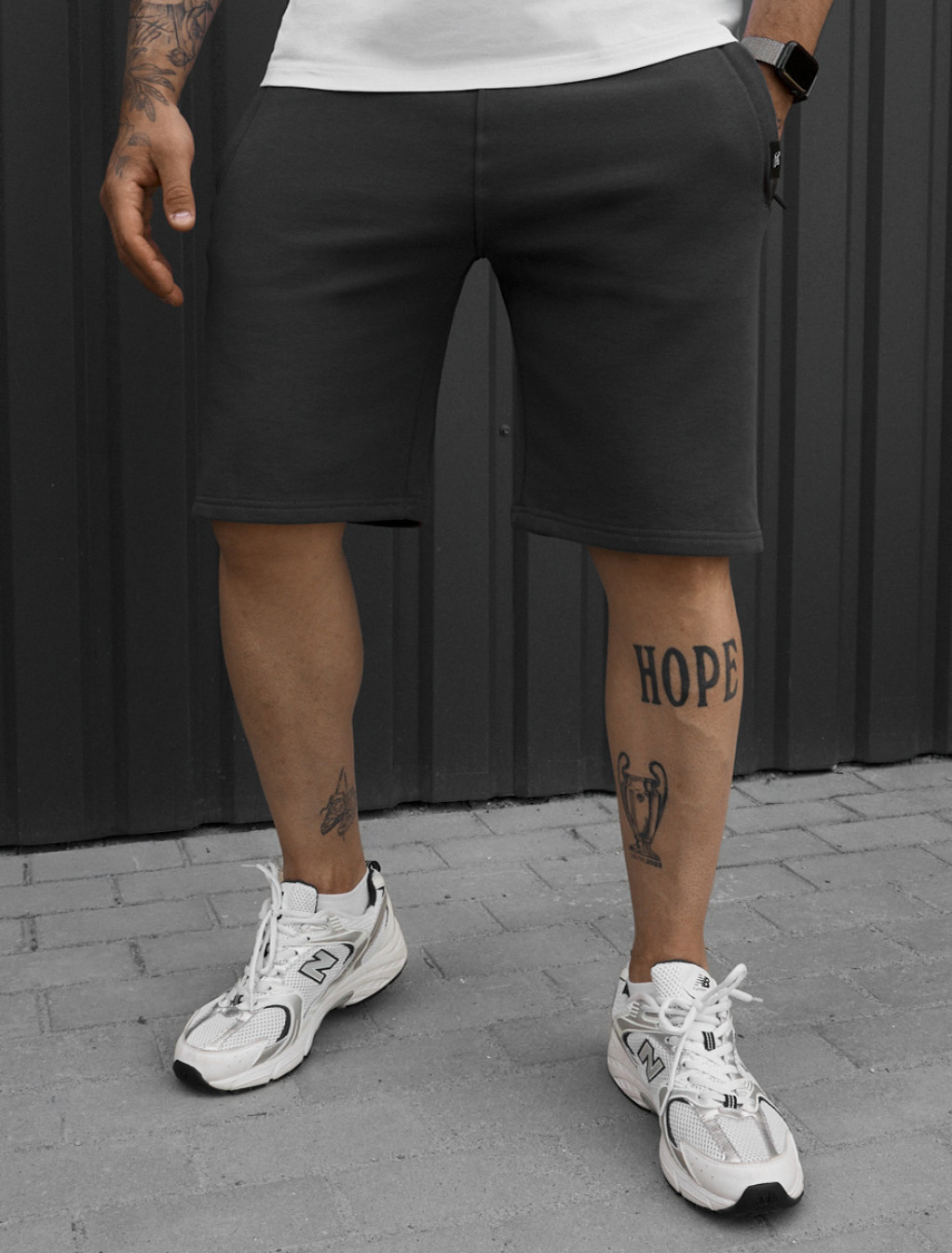 Spodenki Staff wh dark gray
