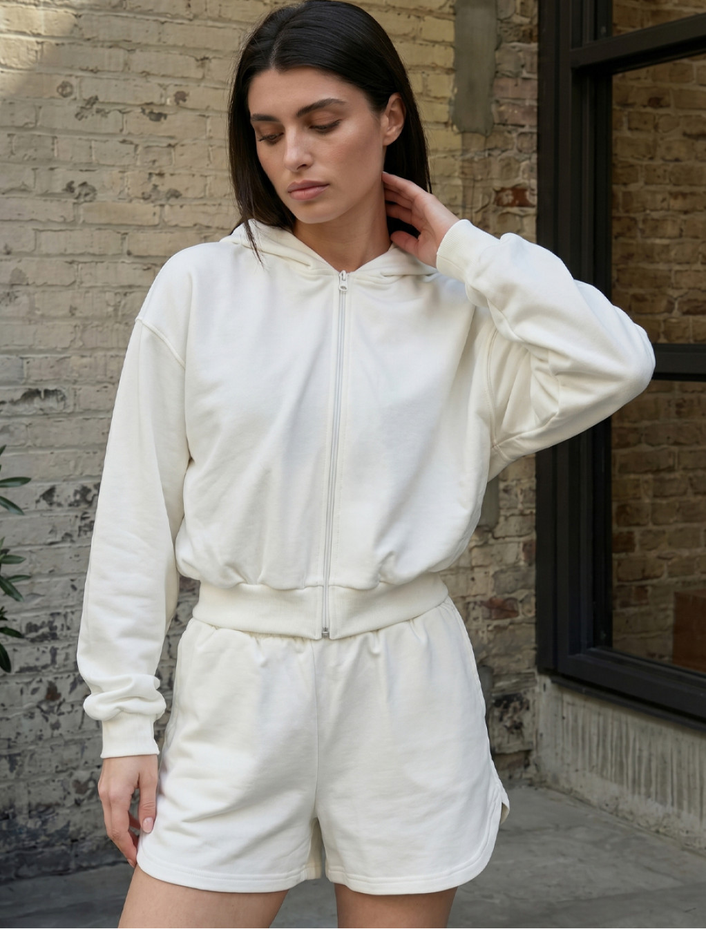 Komplet bluza + spodenki Staff fiz white