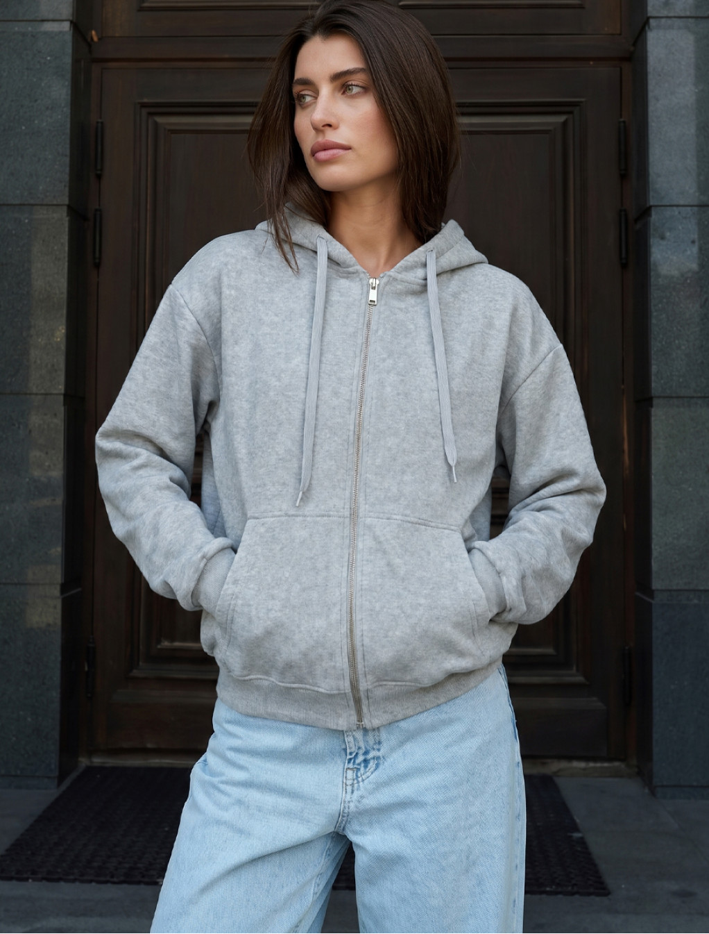 Bluza Staff mi gray melange oversize