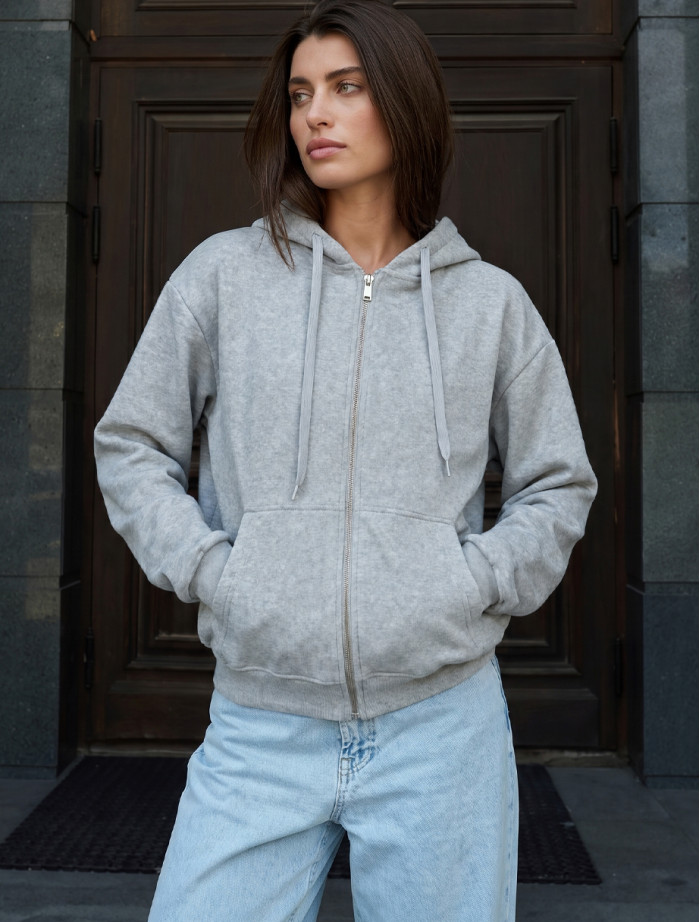 Bluza Staff mi gray melange oversize