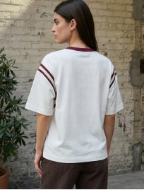 Koszulka Staff en milk & dark bordo