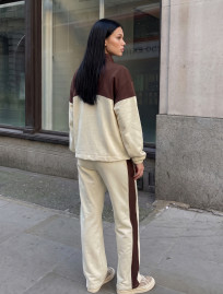 Dres Staff zip brown & milk logo oversize