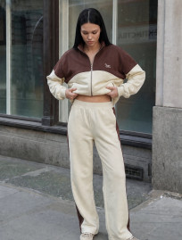 Dres Staff zip brown & milk logo oversize