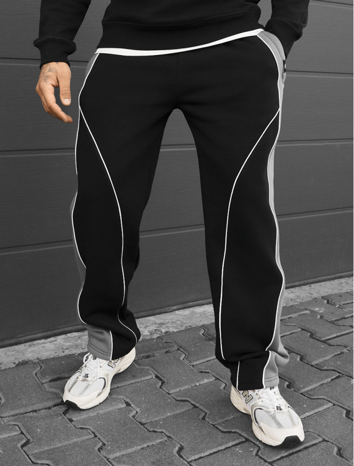 Spodnie dresowe Staff fd black & gray reflective fleece
