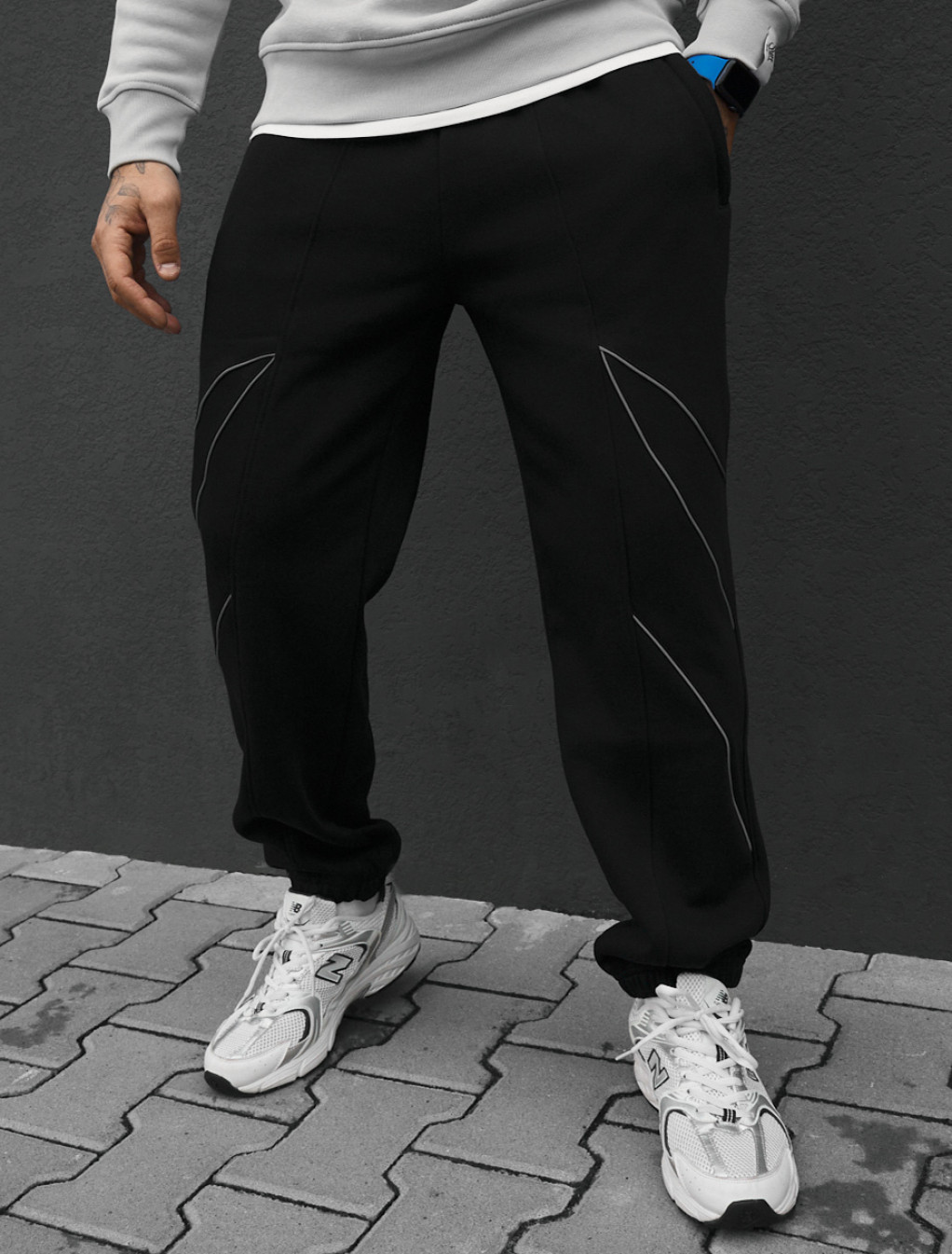 Spodnie dresowe Staff im black reflective fleece