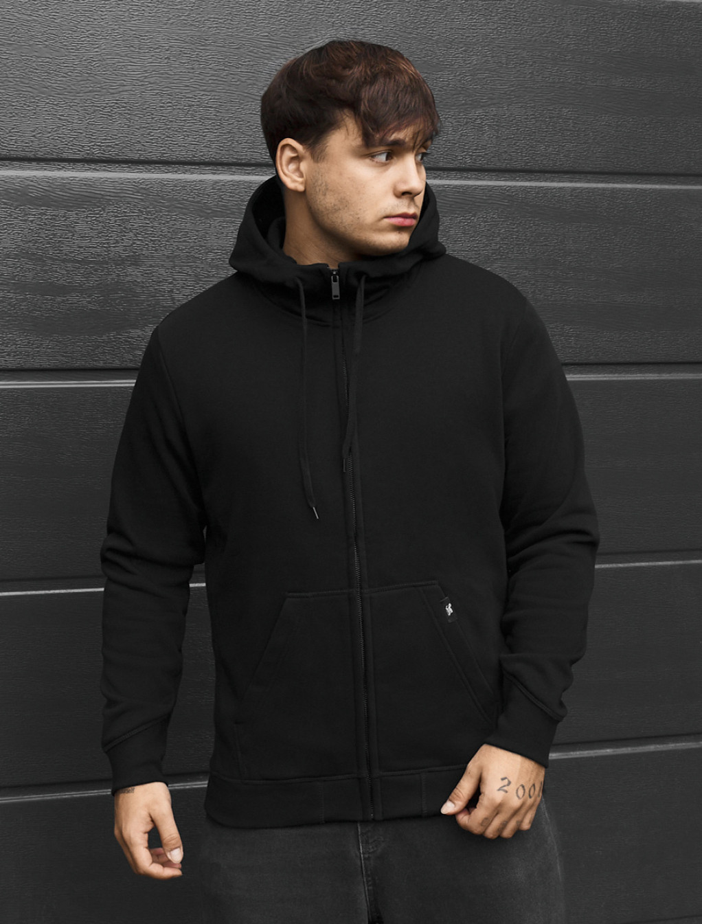 Bluza Staff zip black fleece