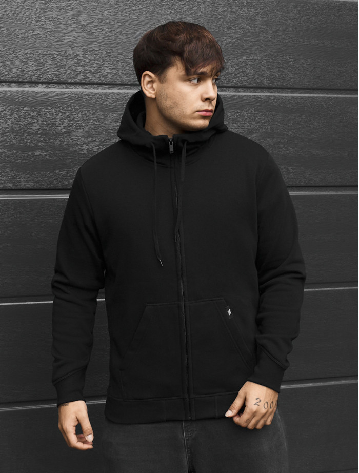 Bluza Staff zip black fleece