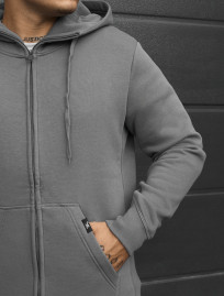 Bluza Staff zip gray fleece