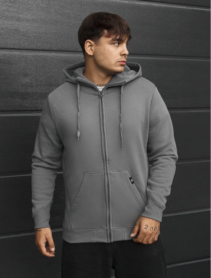 Bluza Staff zip gray fleece