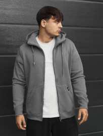 Bluza Staff zip gray fleece