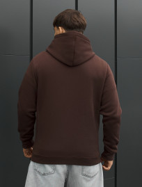 Bluza Staff zip dark brown fleece