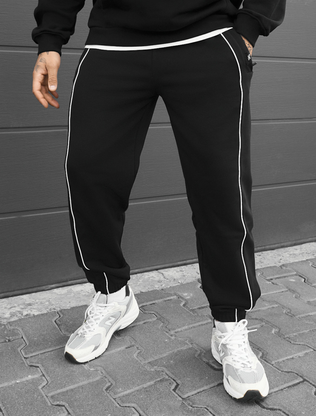Spodnie dresowe Staff siv black reflective