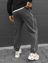 Spodnie dresowe Staff siv dark gray reflective